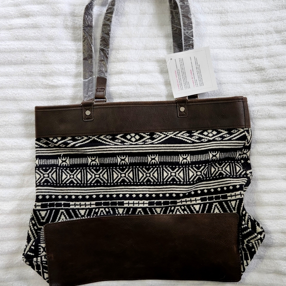 NWT thirty-one Bag. Black/Brown/Cream.